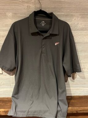 Red Wing Shoes x Tri-Mountain Men's Dark Grey Performance Polo
